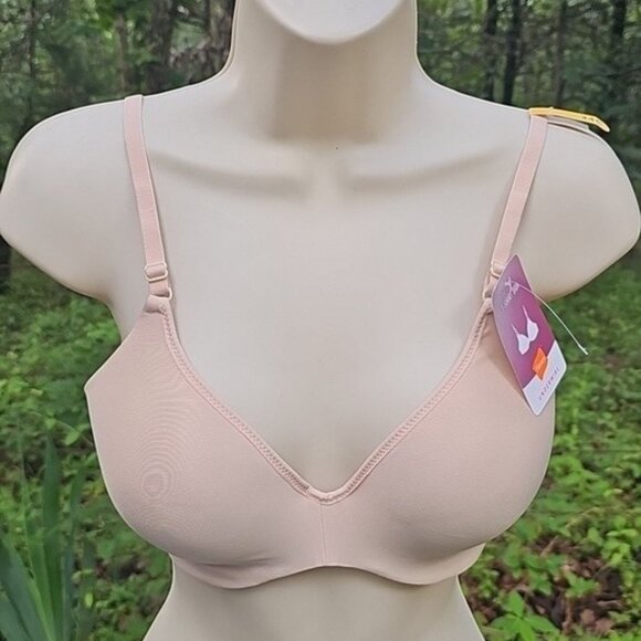 Hanes 34C Tan/Beige T-Shirt Underwire Bra New - Picture 1 of 8